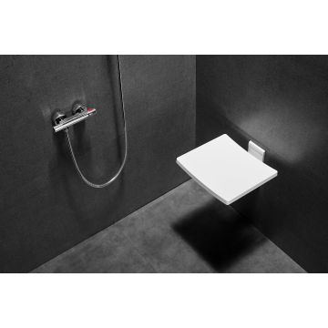 Scaun pentru dus rabatabil Besco Active alb