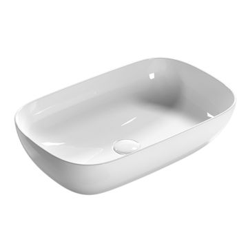 Lavoar tip bol Globo Le Ciotole Rectangular cu margine subtire 60x36cm, alb