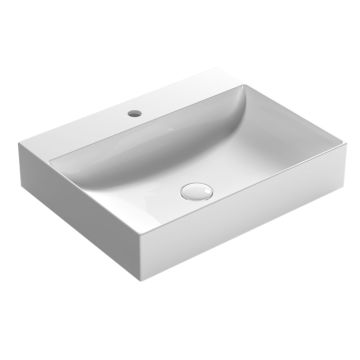 Lavoar Globo Le Lastre cu margine subtire 60x47cm, montare pe mobilier, alb