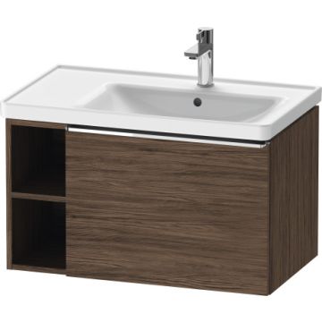 Dulap baza Duravit D-Neo 784x440mm, un sertar si raft stanga, nuc inchis decor