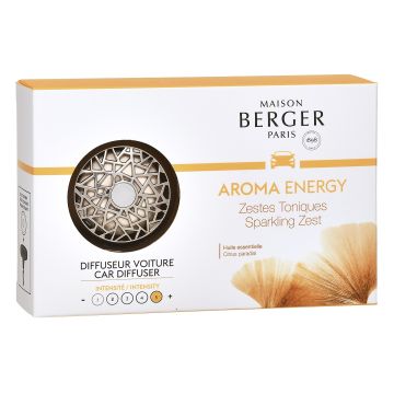 Set odorizant masina Maison Berger Aroma Energy Zestes toniques + rezerva ceramica