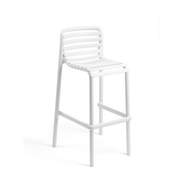 Scaun inalt exterior Nardi Doga Stool, h75cm, alb