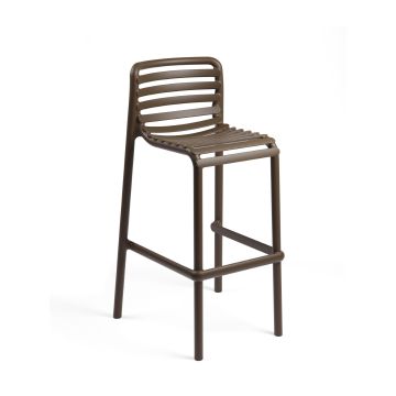 Scaun inalt exterior Nardi Doga Stool, h75cm, maro tabacco