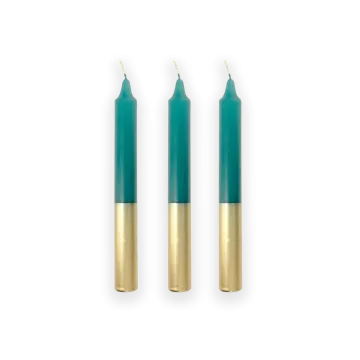Lumanare My Jolie Candle Les Color Block Droite 22x200mm, Gold - Blue