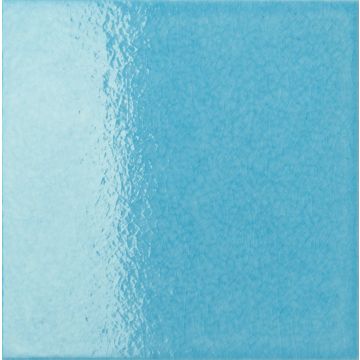 Faianta Iris Citta di Faenza 15x15cm, 10mm, Azzurro Glossy