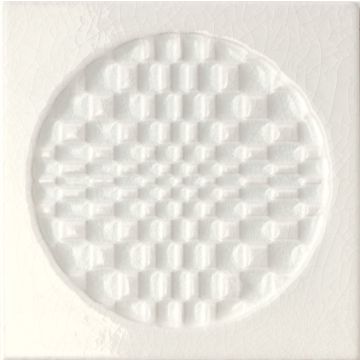 Faianta Iris Citta di Faenza 15x15cm, 10mm, Bianco Decoro Glossy