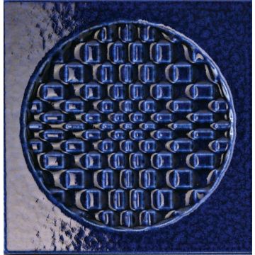 Faianta Iris Citta di Faenza 15x15cm, 10mm, Blu Decoro Glossy