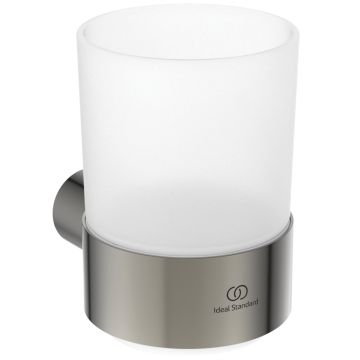 Pahar cu suport de perete Ideal Standard Conca silver storm