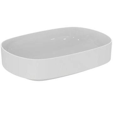 Lavoar tip bol Ideal Standard Linda-X Diamantec, 55x38cm, fara orificiu baterie, fara preaplin, alb