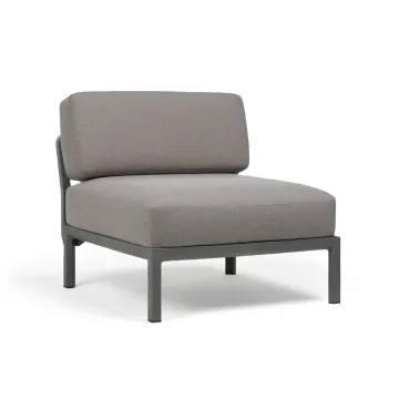 Element central Nardi Maximo, cadru gri Basalto, perne gri Lava Sunbrella