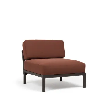 Element central Nardi Maximo, cadru maro Terra, perne maro Cannella Sunbrella