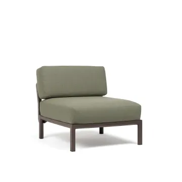 Element central Nardi Maximo, cadru maro Terra, perne verde Timo Sunbrella
