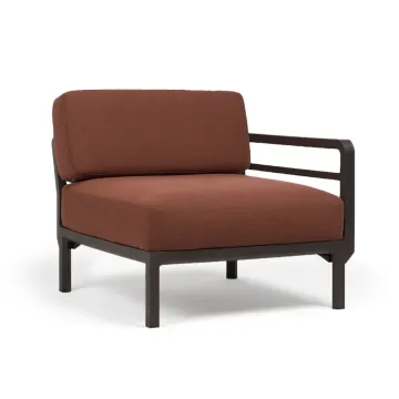 Element terminal Nardi Maximo, cadru maro Terra, perne maro Cannella Sunbrella