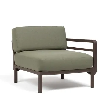 Element terminal Nardi Maximo, cadru maro Terra, perne verde Timo Sunbrella