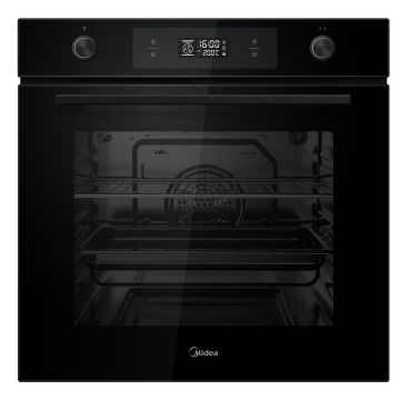 Cuptor electric incorporabil Midea MBON5M90E6-BK, 70 litri, 9 functii, AquaClean, Total Black