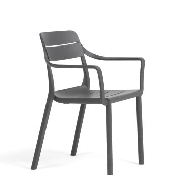 Scaun exterior Nardi Cassia Armchair gri Basalto