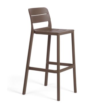 Scaun inalt exterior Nardi Cassia Stool, h76cm, maro Tabacco