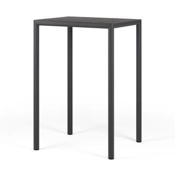 Masa inalta exterior Nardi Piave 70 High, 69x69cm, h107cm, baza aluminiu, top HPL Materia, antracite