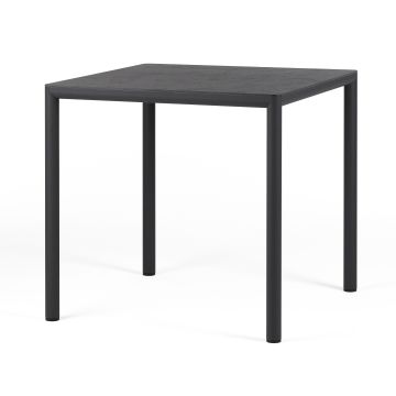 Masa exterior Nardi Piave 80, 79x79cm, h76cm, baza aluminiu, top HPL Materia, antracite