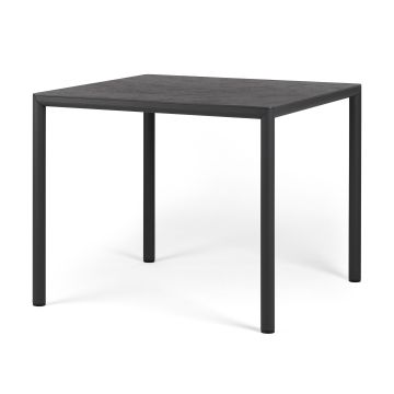 Masa exterior Nardi Piave 90, 89x89cm, h76cm, baza aluminiu, top HPL Materia, antracite