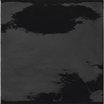 Faianta Iris Bottega D'Arte 15x15cm, 10mm, Nero lucido