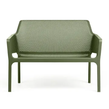 Banca exterior Nardi Net 116x70cm, h 86cm, verde agave