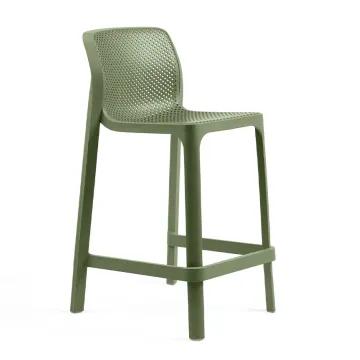 Scaun inalt exterior Nardi Net Mini Stool, h65cm, verde agave