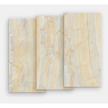 Gresie portelanata FMG Marmi Classici Maxfine 75x37.5cm, 6mm, Onice Oro Lucidato