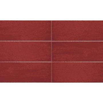 Faianta Iris Maiolica 10x30cm, 7mm, Rosso