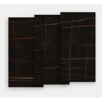 Gresie portelanata FMG Marmi Classici Maxfine 75x37.5cm, 6mm, Sahara Noir Lucidato