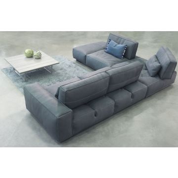Canapea de colt Gamma Soho 322x266cm stanga, piele Deluxe J706, HandMade in Italy