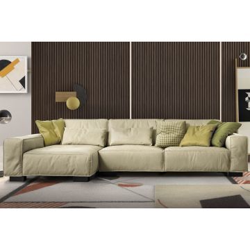 Canapea de colt Gamma Soho 330x176cm stanga, piele Vintage H681, HandMade in Italy