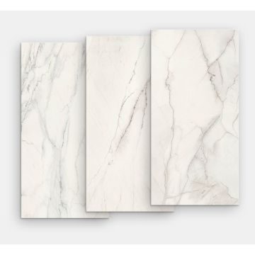 Gresie portelanata FMG Marmi Classici Maxfine 75x37.5cm, 6mm, Statuario Light Lucidato