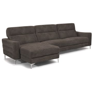 Canapea de colt Softaly by Natuzzi Stima B940 orientare stanga, tapiterie Mattinata maro 03