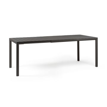 Masa exterior Nardi Tevere 147 extensibila, max 211x90cm, baza aluminiu, antracit