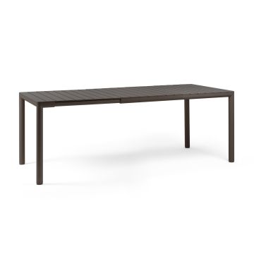 Masa exterior Nardi Tevere 147 extensibila, max 211x90cm, baza aluminiu, terra