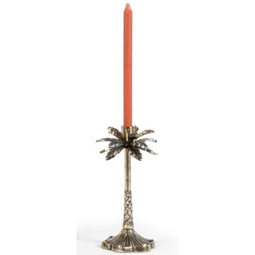 Suport lumanari Deko Senso Palm Small, 29cm, metal, alama antichizata