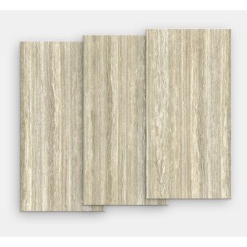 Gresie portelanata FMG Travertino Maxfine 75x37.5cm, 6mm, Lucidato