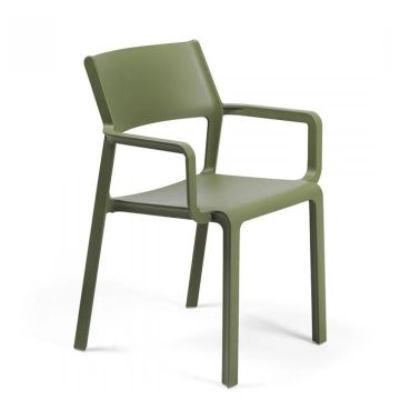 Scaun exterior Nardi Trill Armchair cu brate, verde agave