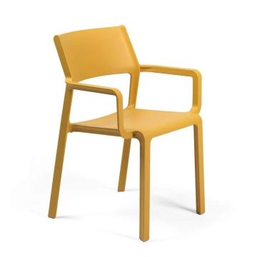 Scaun exterior Nardi Trill Armchair cu brate, galben