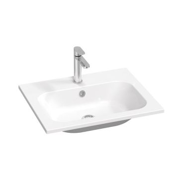 Lavoar Ravak Concept Chrome Slim 60x49cm, montare pe mobilier, alb