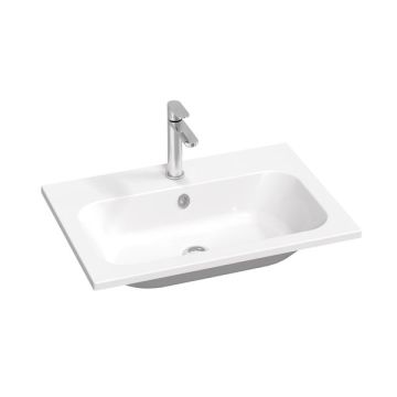 Lavoar Ravak Concept Chrome Slim 70x49cm, montare pe mobilier, alb