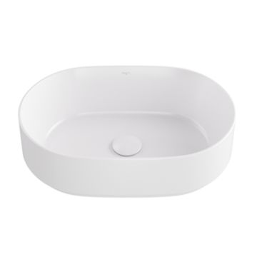 Lavoar tip bol Besco Lova Cera-Line 46x31cm, fara orificiu baterie, fara preaplin, alb