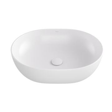 Lavoar tip bol Besco Moya Cera-Line 48.5x35cm, fara orificiu baterie, fara preaplin, alb