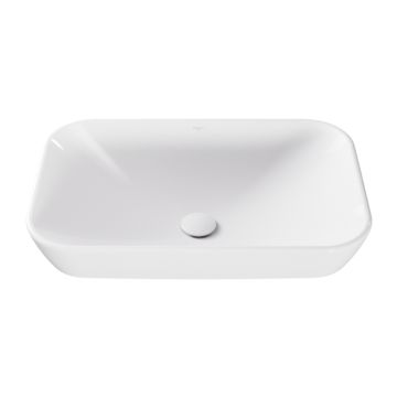 Lavoar Besco Verga Cera-Line 51.5x34cm, montare in blat, fara orificiu baterie, fara preaplin, alb