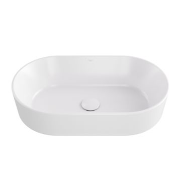 Lavoar tip bol Besco Lova Cera-Line 53x31.5cm, fara orificiu baterie, fara preaplin, alb