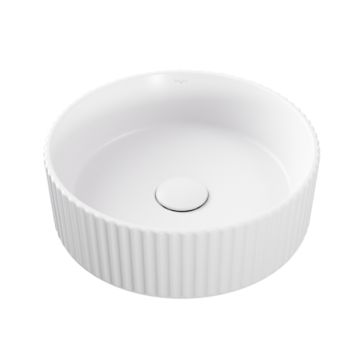 Lavoar tip bol Besco Clea Ryfle Cera-Line d 36cm, fara orificiu baterie, fara preaplin, alb
