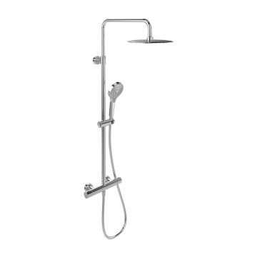 Coloana de dus Villeroy & Boch Verve cu baterie termostatata, crom