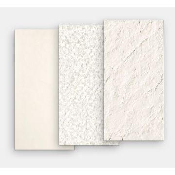 Gresie portelanata rectificata FMG Pietre Trax 60x30cm, 10mm, White Naturale