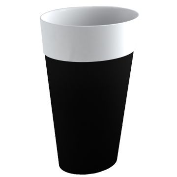 Lavoar free-standing Besco Uniqa Black & White 32x46x84cm, negru-alb